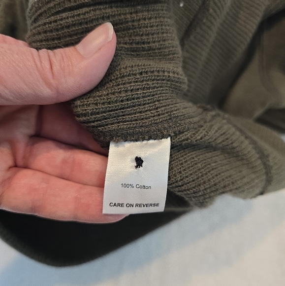 Billy Reid Shawl Collar Green Textured Sweater 100% Cotton 2XL - Picture 8 of 10